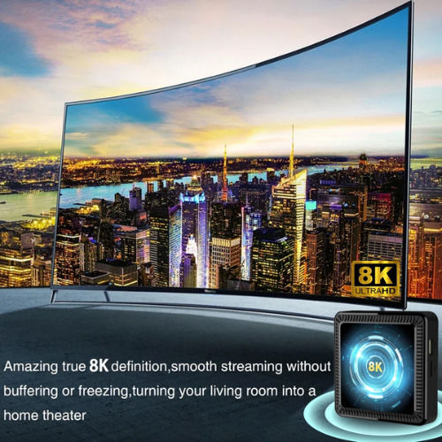 TV Box Q19 8K UHD With Wi-Fi 4GB RAM And 32GB Storage With Android 14.0 Operating System And Google Assistant