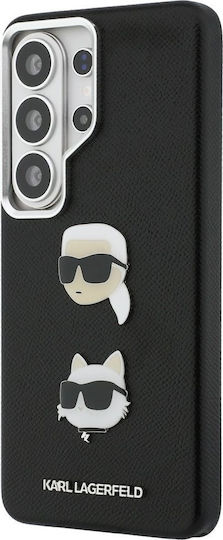Karl Lagerfeld Saffiano Umschlag Rückseite Silikon Kunststoff Synthetisches Leder Schwarz Galaxy S26 Ultra