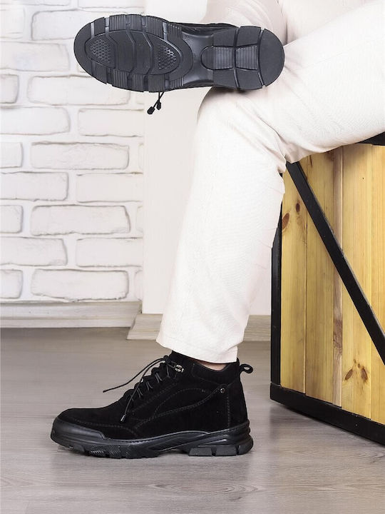 Wildleder Schwarz Herrenstiefel