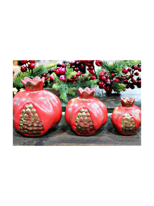Gerakis Tabletop New Year's Lucky Charm Red Pomegranate Made of Plaster 8x8.5cm 004077KO Gerakis Tabletop New Year's Lucky Charm Red Pomegranate Made of Plaster 8x8.5cm 004077KO