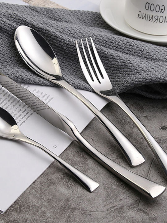 Raki Wicked Set Metallic Silver Spoons 6 Pieces