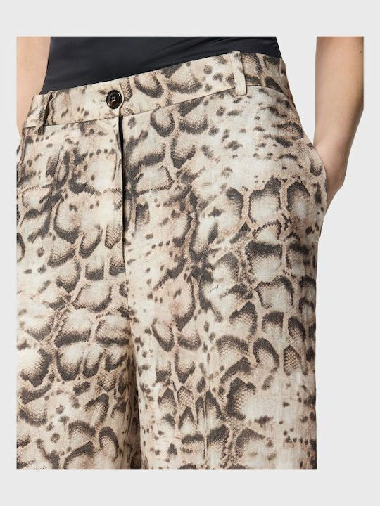 Damen Bermudas Leinen Mehrfarbig