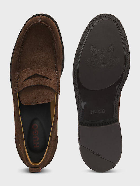 Lysander Suede Men's Loafers in Brown Colour