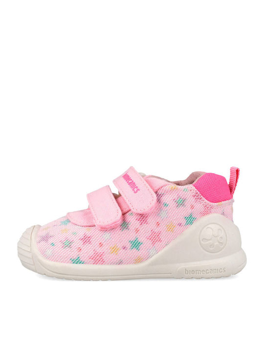 Kids Sneakers Anatomic with Hoop & Loop Closure Pink