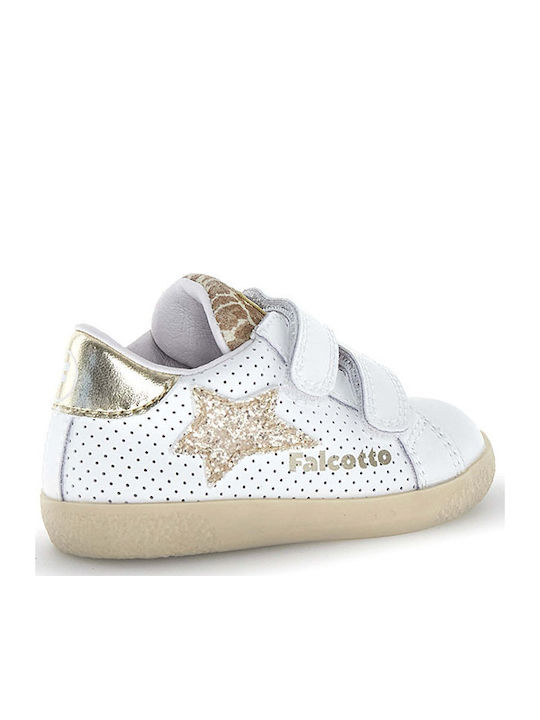 2 Vl Kids Sneakers with Hoop & Loop Closure Gold