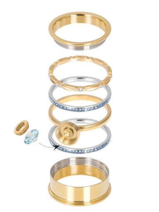 iXXXi Inel Pentru Femei Cu Zircon Din Argint Plăcut Cu Aur ixxxiringgold65