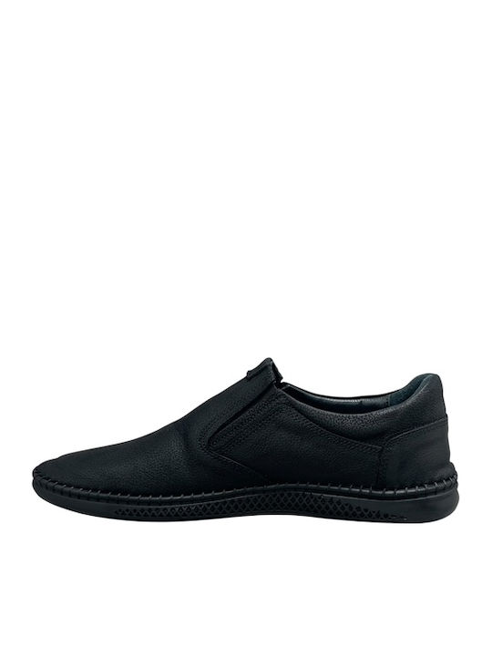 Δερμάτινα Ανδρικά Casual Παπούτσια Ανατομικά Μαύρα