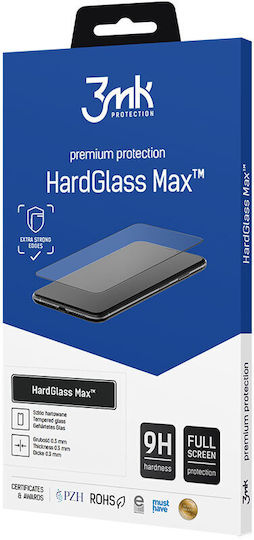 3MK Hardglass Max Full Face Tempered Glass Black Redmi Note 15 Pro+ Poco M8 Pro