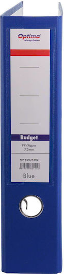 Biblioraft Optima A4 Binder Pp Paper Laminated Metal Edge 75 Mm Optima Budget Blue