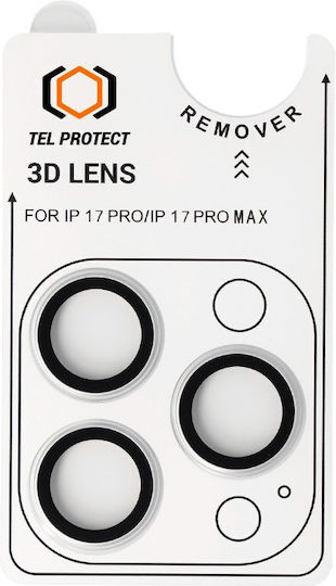 Tel Protect Camera Protection Tempered Glass Silver for iPhone 17 Pro 17 Pro Max
