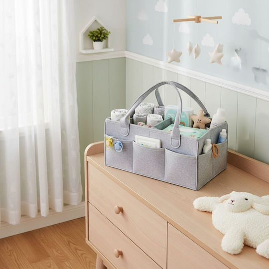 Queen Mother Baby Cosmetic Basket Gray