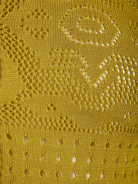 Women's Sleeveless Yellow Blouse
