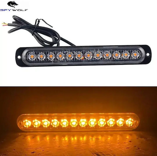 Spywolf First-Class Led Strobe LKW-Volumenleuchten Gelbe 12led 12/24v 6000lm 4 Stück Tc-326