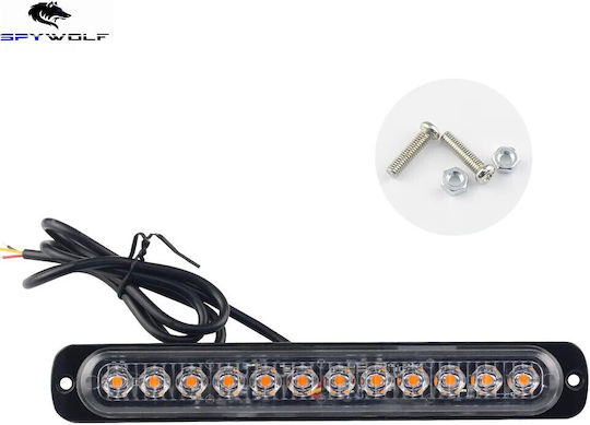 Spywolf First-Class Led Strobe Φανάρι Όγκου Κόκκινο-Μπλε 12led 12/24v 6000lm 4 Τεμάχια Tc-332