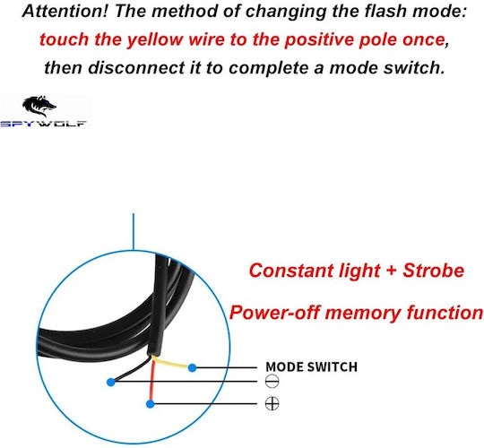 Spywolf First-class Led Strobe Φaro Όγκου Κίτρινο 12led 12/24v 6000lm 8 Τεμάχια Tc-328