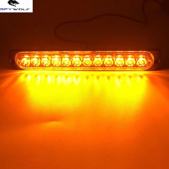 Spywolf First-Class Led Strobe Truck Volume Light Yellow 12led 12/24v 6000lm Tc-324