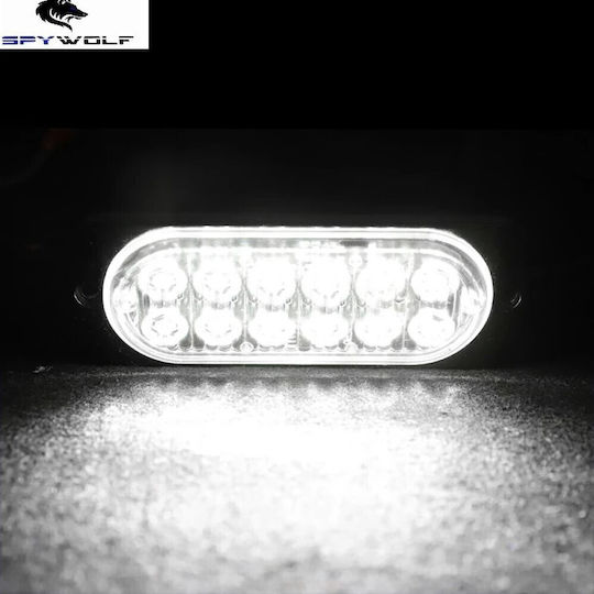 First-Class Led Stroboscop Alb Lumini De Volum Pentru Camioane 12led 12/24v 6000lm Tc-353