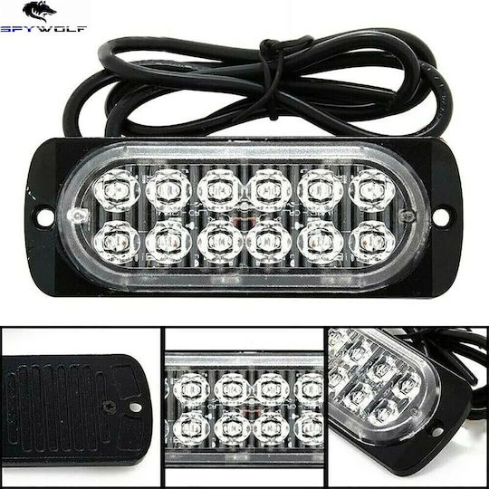 First-Class Led Stroboscop Alb Lumini De Volum Pentru Camioane 12led 12/24v 6000lm Tc-353