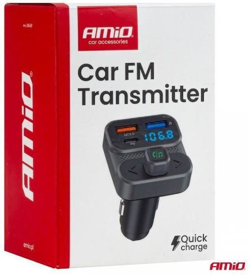 AMiO FM Transmitter Αυτοκινήτου με Type-C