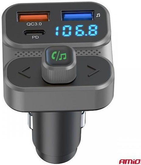 AMiO FM Transmitter Αυτοκινήτου με Type-C