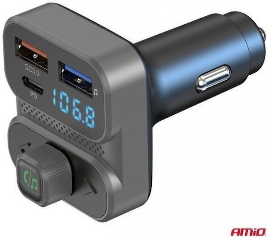 AMiO FM Transmitter Αυτοκινήτου με Type-C