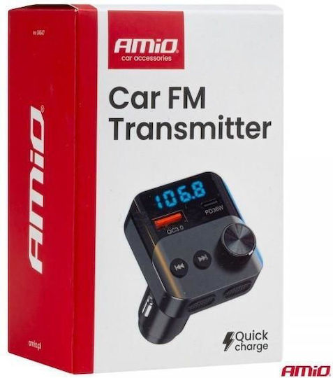 AMiO FM-Transmitter Auto με Typ-C