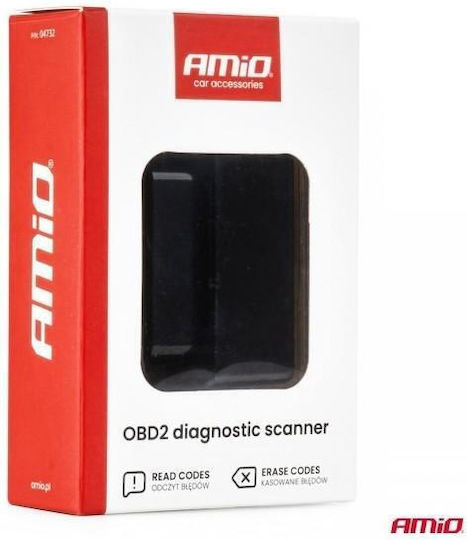 Amio Автомобилна Диагностика Obd 2 Тип Elm327 Bluetooth Mini Работно Напрежение 12v Безжична Връзка Леки Автомобили 1 Бр 04732/am Amio 04732/am