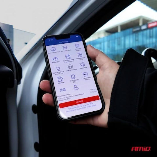 Amio Автомобилна Диагностика Obd 2 Тип Elm327 Bluetooth Mini Работно Напрежение 12v Безжична Връзка Леки Автомобили 1 Бр 04732/am Amio 04732/am