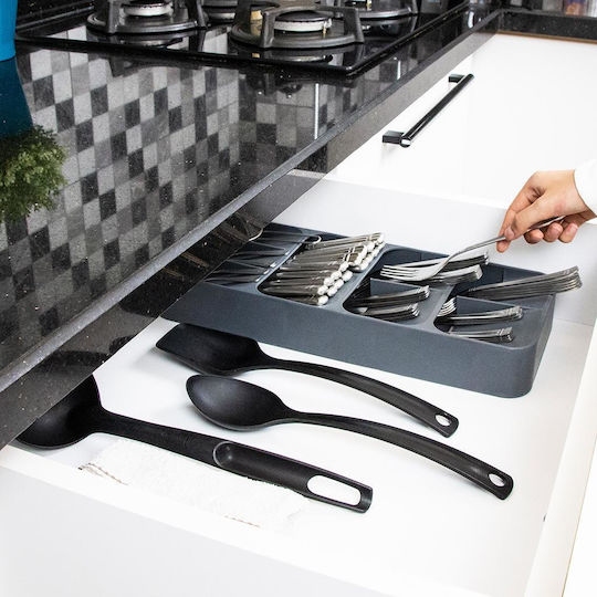 Raki Besteckeinsatz für Schublade 39x16.5x5.2cm Grau