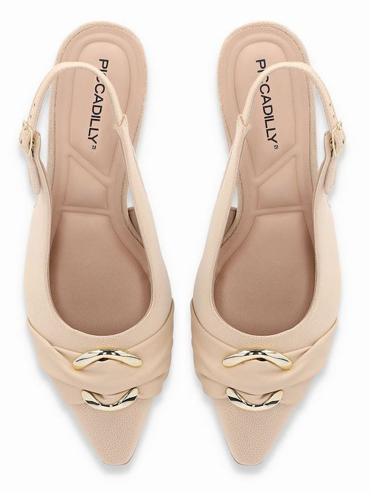 Pumps mit Mittelhohem Beigen Absatz