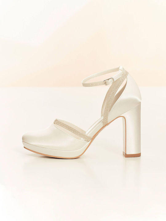 Mary Pumps mit Hohem Absatz in Beige