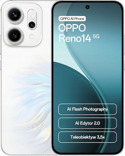 Oppo Reno14 5G Dual SIM (12/512GB) Опалово Бяло