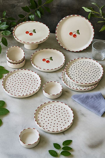 Aithrio Alb Ceramică Set de Vase 11buc