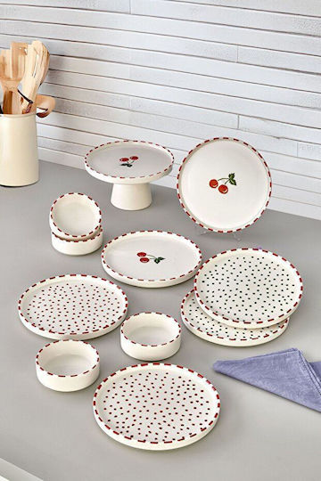 Aithrio Alb Ceramică Set de Vase 11buc