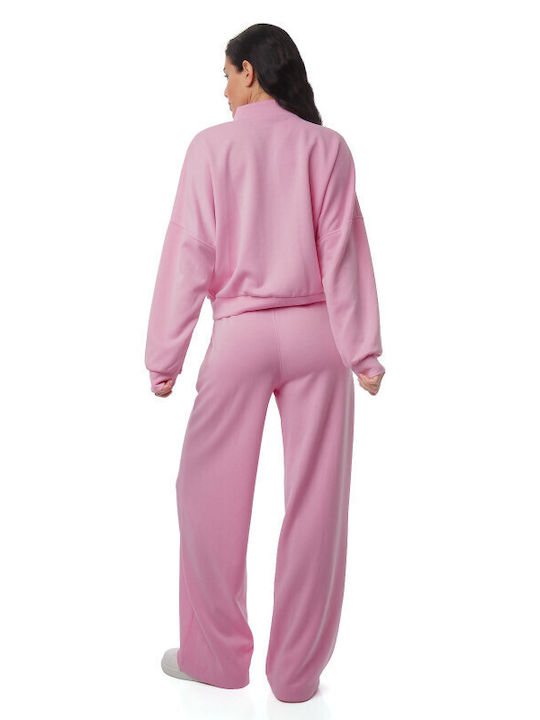 Rosa Set Damenhosen Jacke