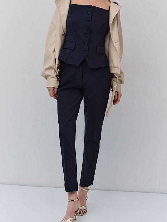 Women's Trousers in Regular Fit Navy Blue