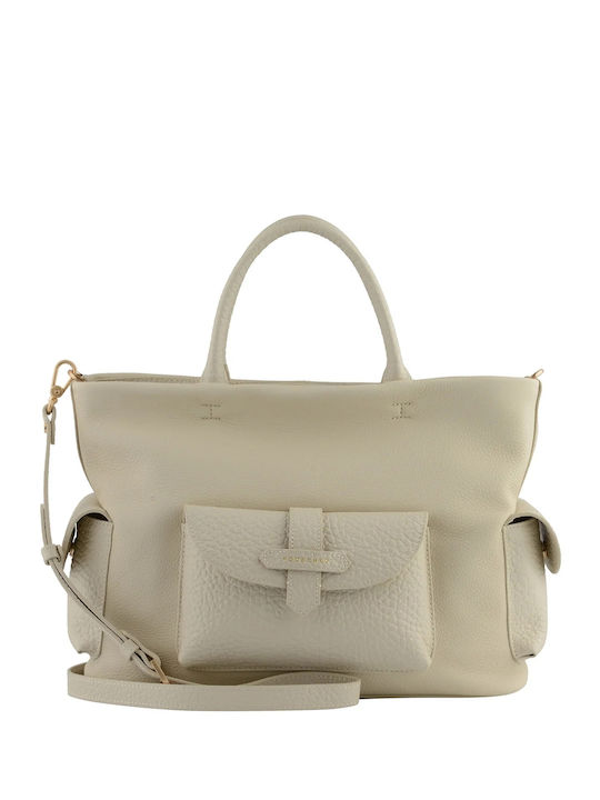 Damentasche Aus Leder Handtasche Schulter Crossbody In Beige