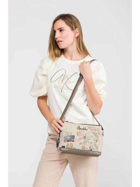 Stoff Damen Schulter Tasche Mehrfarbig