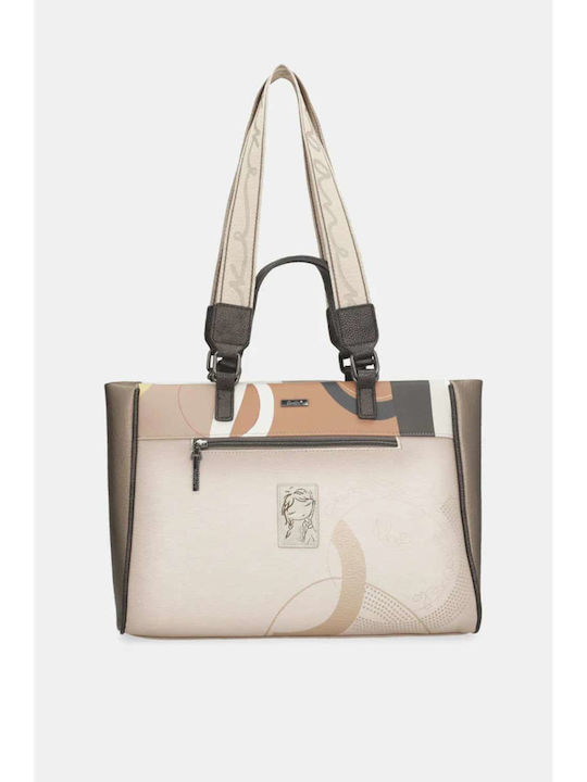 Damen Tote Tasche Beigetönen