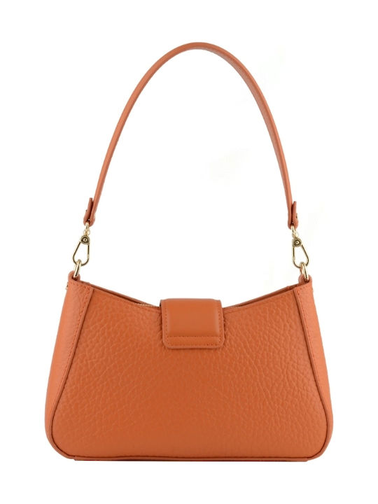 Damentasche Aus Leder Schulter Crossbody Orange