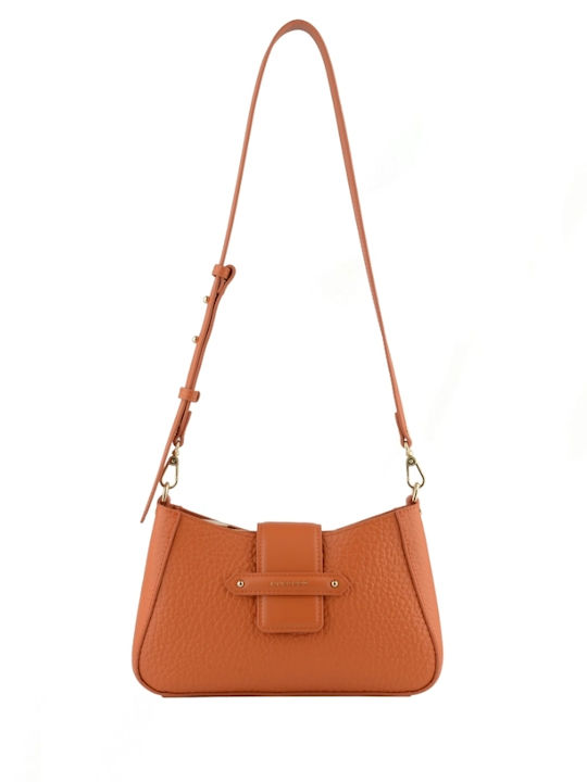 Damentasche Aus Leder Schulter Crossbody Orange