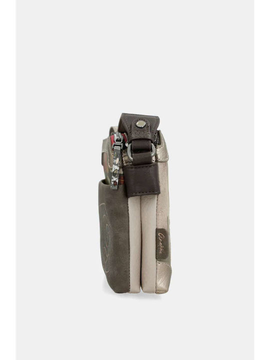 Damen Stoff Schulter Tasche Mehrfarbig
