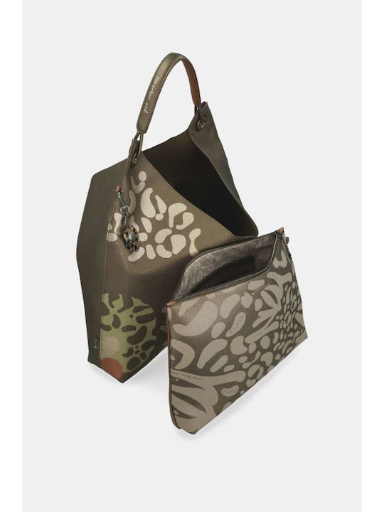 Fabric Women's Tote Handbag Multicolour