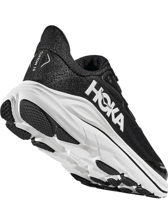 Clifton 10 Kinder Sportschuhe Laufen mit Schnürsenkeln Schwarz