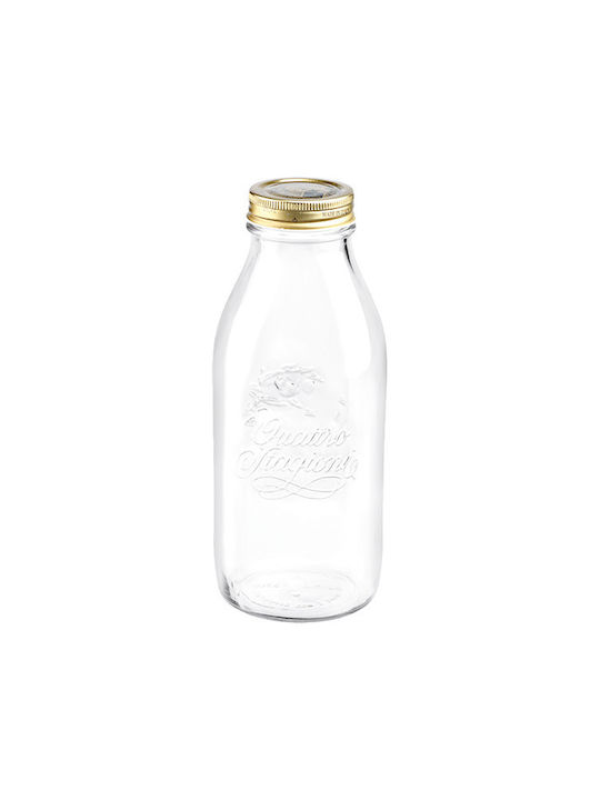 Bormioli Rocco Quattro Sticlă de Apă din Sticlă cu Capac cu Șurub Transparent 1000ml