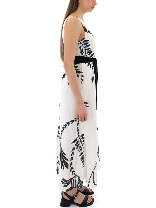 Summer Maxi Dress Ecru-Black