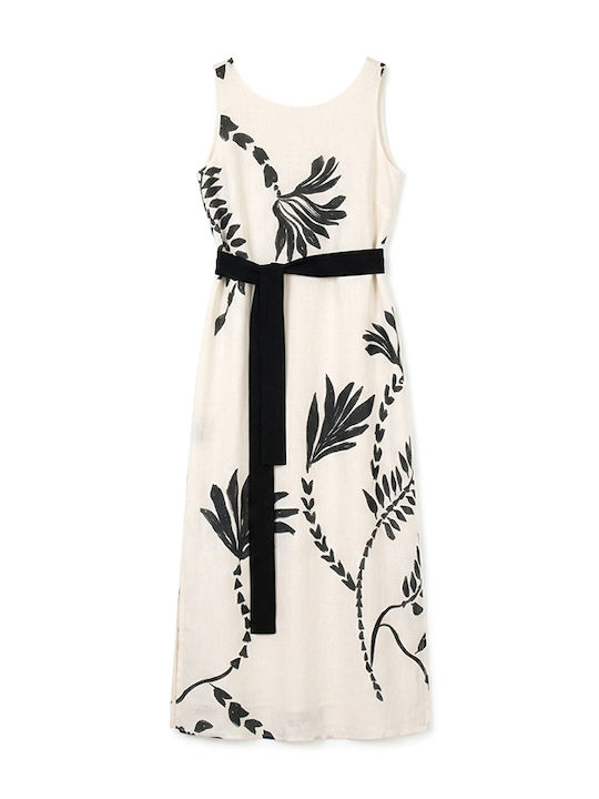 Summer Maxi Dress Ecru-Black