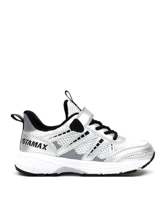 Kids Sneakers with Hoop & Loop Closure Silver