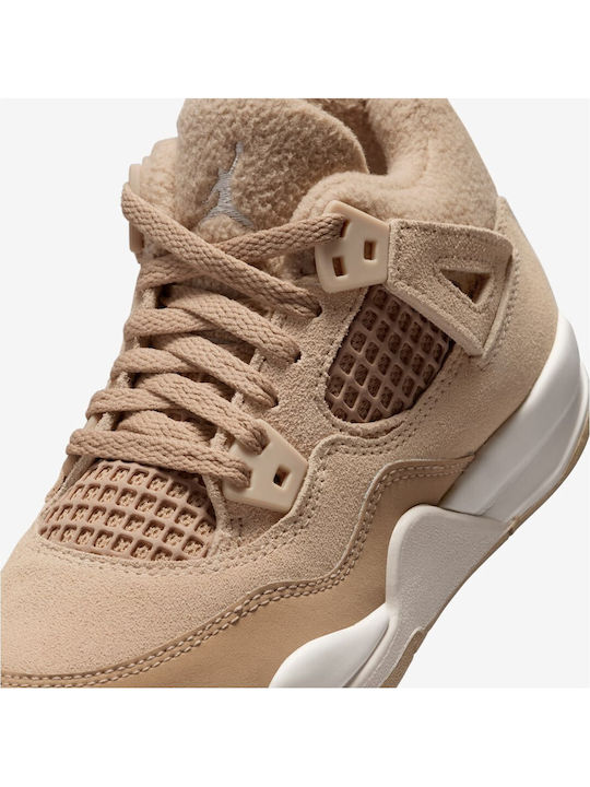 4 Retro Παιδικά Sneakers High Καφέ