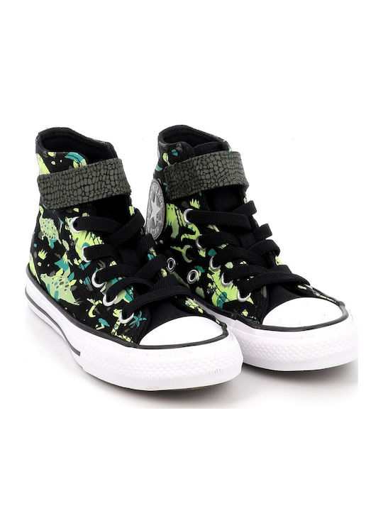 Chuck Taylor All Star Παιδικά Sneakers High με Σκρατς Μαύρα
